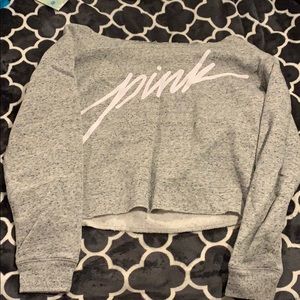 Gray shirt from pink